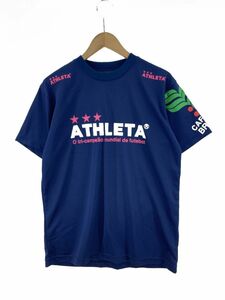 ATHLETA アスレタ ロゴプリント カットソー 紺 ■◆ ☆ eac9 メンズ