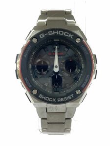 CASIO G-SHOCK ジーショック GST-W100D ソーラー 腕 時計 黒×シルバー ■■◎ ☆ eac9 メンズ