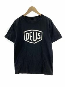 Deus Ex Machina デウスエクスマキナ プリント Tシャツ sizeM/黒 ■◆ ☆ eac9 メンズ