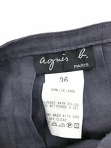 agnes b アニエスベー リネン100% Aライン 台形 スカート size36/グレー ■◆ ☆ eba5 レディース_画像5