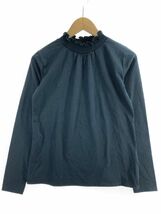 grove グローブ フリルハイネック カットソー sizeM/紺 ■■ ☆ eba5 レディース_画像1