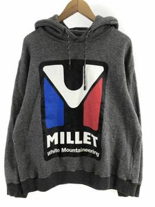 MILLET ミレー ×WHITE MOUNTAINEERING ホワイトマウンテニアリング プリント プルオーバー パーカー size0/グレー ◇■◎ ☆ eba5 メンズ