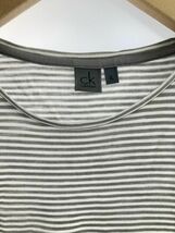 Calvin Klein カルバンクライン ウール混 ボーダー カットソー sizeXL/グレー系 ◇■ ☆ eba5 レディース_画像2