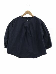 DoCLASSE ドゥクラッセ 袖ボリューム ブラウス シャツ size7/紺 ■◇ ☆ eba5 レディース