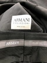 ARMANI アルマーニ リネン混 セットアップ ジャケット パンツ スーツ size48/R/黒 ■◇ ☆ eba5 メンズ_画像6