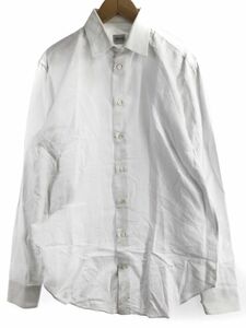 ARMANI COLLEZIONI アルマーニコレツィオーニ ストライプ シャツ size40/白 ■■ ☆ eba5 メンズ
