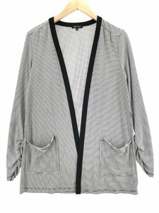 Indivi Indivi Border Cardigan Size38/Black x White ■ ◇ ☆ eba5 Ladies