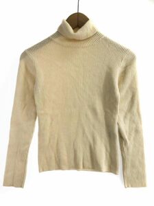 MK KLEIN+ M ke- clamp ryus wool 100%ta-toru neck knitted sweater ivory *# * eba5 lady's 