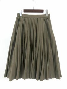 Lautreamont Lautreamon плиссированная юбка Size40/Olive ■ ◇ ☆ eba5 Ladies