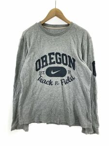 NIKE ナイキ ワッフル素材 プリント カットソー sizeM/グレー ■■ ☆ eba5 メンズ