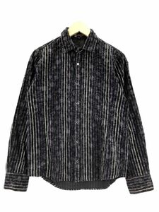 MICHEL KLEIN Michel Klein total pattern corduroy shirt size46/ navy blue series #* * eba5 lady's 