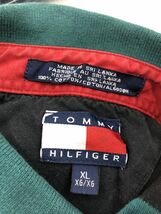 TOMMY HILFIGER トミーヒルフィガー ポロシャツ sizeXL/黒×緑 ■◇ ☆ eba5 メンズ_画像6