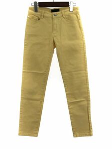 yu. packet OK UNTITLED Untitled skinny pants size1/ yellow #* * ebb3 lady's 