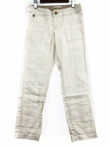 BANANA REPUBLIC バナナリパブリック リネン混 パンツ size2/アイボリー ■◇ ☆ ebb3 レディース