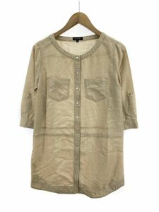 INDIVI インディヴィ チュニック ブラウス シャツ size05/ベージュ ■◇ ☆ ebb3 レディース