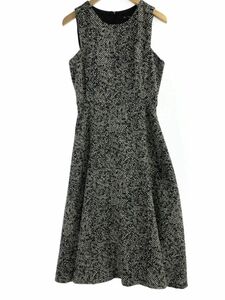 ZARA basic ザラ ベーシック 総柄 Aライン ワンピース sizeS/黒系 ■■ ☆ ebb3 レディース