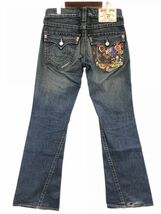 TRUE RELIGION トゥルーレリジョン 刺 デニムパンツ size30/青系 ■■ ☆ ebb3 メンズ_画像5