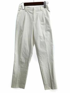 INED Ined linen. tapered pants size7/ white #* * ebb9 lady's 