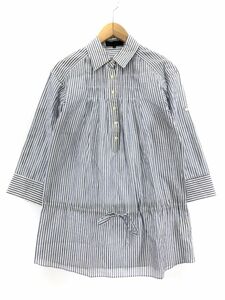 ゆうパケットOK UNTITLED アンタイトル ストライプ チュニック ワンピース size1/ブルー系 ■◇ ☆ ebb9 レディース