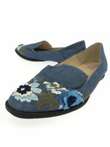 ESPERANZA Esperanza Denim embroidery Flat pumps size23.0/ blue ## * ebb9 lady's 