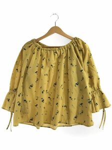 yu. пачка OK GLACIER Gracia цветочный принт flair лента блуза рубашка sizeL/ желтый цвет #* * ebb9 женский 