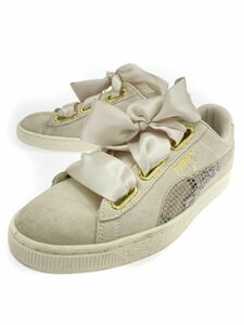 PUMA プーマ リボン スニーカー size23.5ｃｍ/ベージュ ■■ ☆ ebb9 レディース