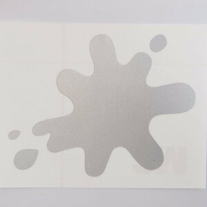 Sticker -LAMBRETTA ink spot- DL GP - silver ランブレッタ インクスポットステッカー シルバー VESPA ベスパ