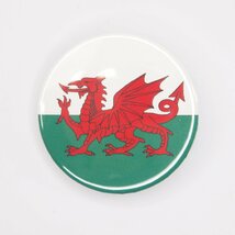 Button badge 40mm National Flag of Wales 缶バッジ 国旗柄 Vespa Lambretta ベスパ ランブレッタ 50S 100 et3 GTR RALLY PX200E 160GS_画像1