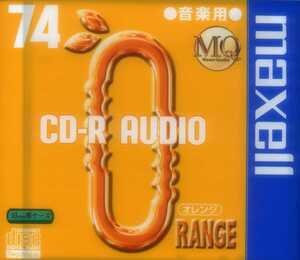 maxell 日立マクセル 音楽用CD-R ORANGE 原産国 日本 非プリンタブル　未開封新品　CDRA74OR.1TP　１枚パック