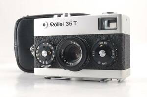 動作品 ローライ Rollei 35T シルバー コンパクトフィルムカメラ ケース付 管K5942