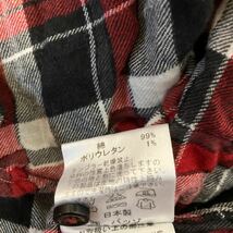 291295=homme 　コットン　チェックシャツ　レッド　サイズ2 日本製　中古　送料無料　パッゾ　カスタムカルチャー_画像5