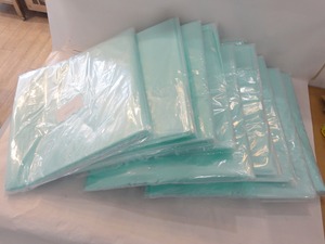 TTOWN* unused package scratch 11 pack ( total 220 sheets ) non-woven furoshiki 75cmx75cm pastel green business use K-10