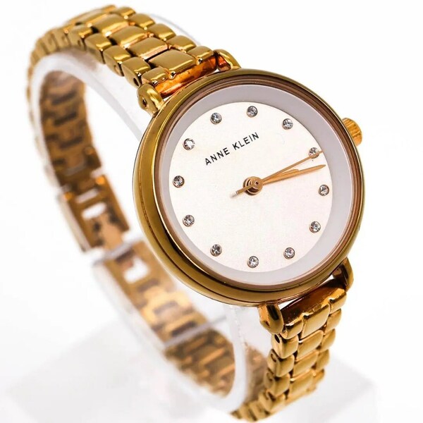 《希少》ANNE KLEIN 腕時計 シルバー ストーン ブレスレット g
