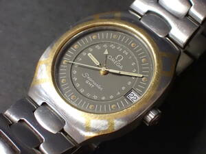 【近】(3) アンティーク腕時計④真物保証 OMEGA Ω Seamaster GMT 電池式 オメガ シーマスター