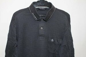 2434**M Munsingwear, black navy blue series, polo-shirt with long sleeves 