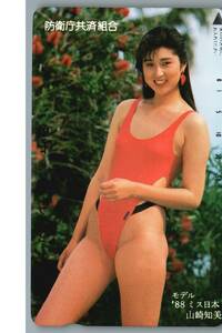 【未使用】山崎知美　1988年ミス日本　防衛庁共済組合　テレホンカード テレカ　-32-