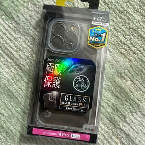 送料込！iPhone 14 Pro ハイブリッドケース ガラス 極限 PMTA22CHVCGKKCR ケース　クリア