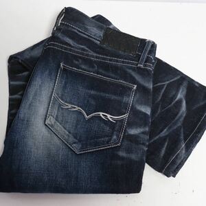 Rare【FUGA フーガ】Y2K VINTAGE/鬼髭 スプラッシュ/ストレッチ/デニム パンツ/stretch denim pants