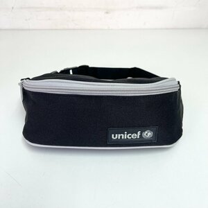 未使用保管品 unicef ミニウエストバッグ キッズ? ウエスト70cmまで ブラック/黒 ユニセフ digjunkmarket