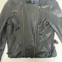 GAP ダブルライダース Mサイズ 本革 ブラック/黒 リアルレザー digjunkmarket_画像6