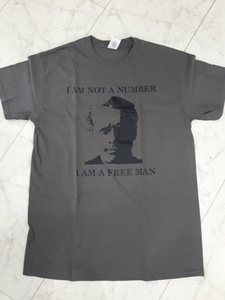 プリズナーNo.6☆I AM A FREE MAN☆Tシャツ☆新品☆Mサイズ☆グレー