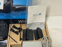 ★1円～【ほぼ完品】★任天堂 Wiiu 本体セット【プレミアム セット】クロ HDD容量 32GB★動作確認済み★ゲームパッド アダプタ_画像7