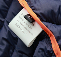 新品AS49-イギリス 中綿 ボリューム ジャケット メンズ 4XL(日本サイズで2XL程度) 軽量 ジャンバー フード着脱 冬 フェイク-ダウン ブルー_画像8