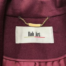 『USED』 Rob art ロブアート ファー付ロングコート レッド系 カシミヤ/ブルーフォックス_画像9