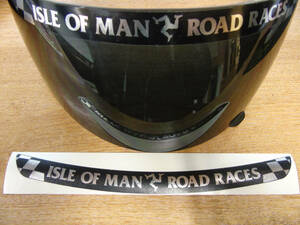送料無料 Isle of Man Road Races TT Visor Decal Sticker ヘルメット ステッカー シール デカール 240mm x 20mm
