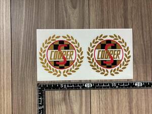 送料無料 MINI COOPER S Sticker Decal ミニクーパー ステッカー シール デカール 2枚セット 90mm