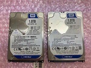 ★送料無料★使用時間短い★2.5インチHDD【WesternDigital WD10JPVX-08】1TB 2個セット 計2TB ③