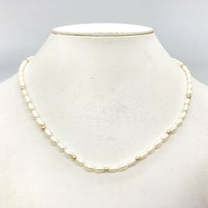 ■K18本真珠ネックレス■f 約8.3g 真珠 ケシ バロック ベビー ネックレス pearl Pearl necklace jewelry silver K14 DD0