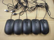 動作品　 DELL 　USB光学式マウス　 MS116 　5個セット　　（12）_画像1