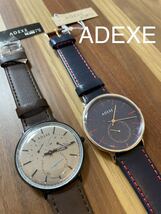 新品　2点セット　ADEXE アデクス　腕時計　アナログ　メンズ　③①①_画像1